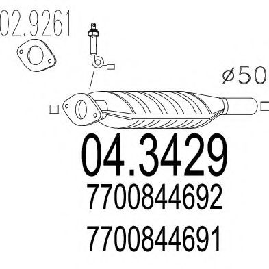 Катализатор MTS 04.3429
