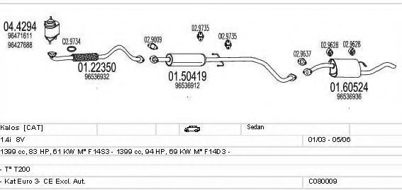 Система выпуска ОГ MTS C080009001321