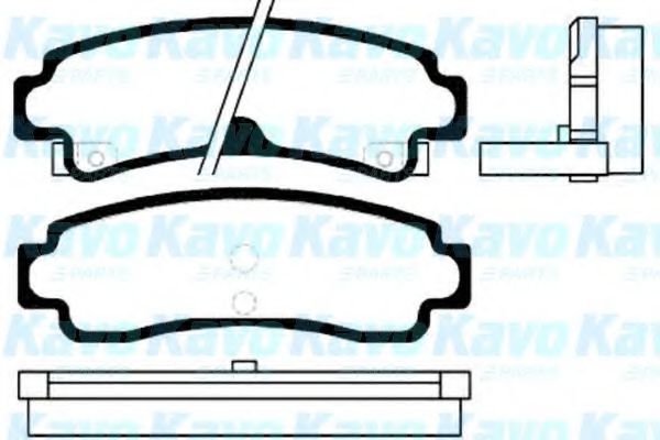 Комплект тормозных колодок, дисковый тормоз KAVO PARTS BP-6550