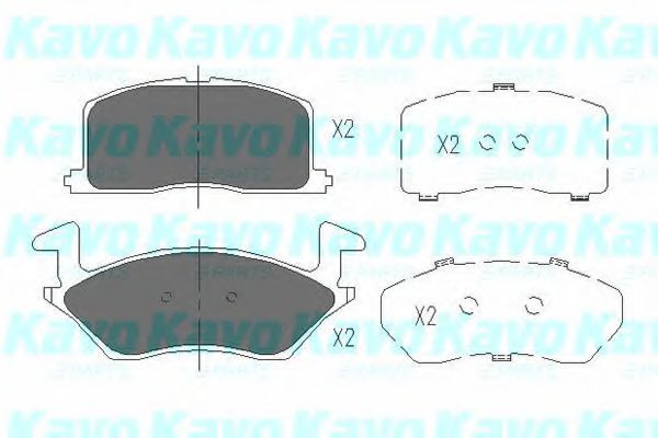 Комплект тормозных колодок, дисковый тормоз KAVO PARTS KBP-9003