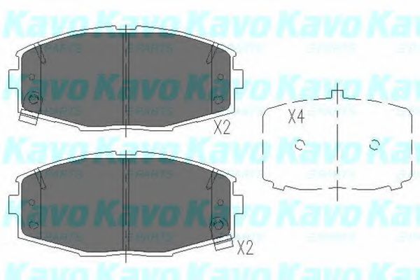 Комплект тормозных колодок, дисковый тормоз KAVO PARTS KBP-9034