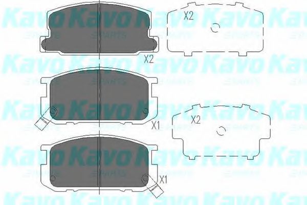 Комплект тормозных колодок, дисковый тормоз KAVO PARTS KBP-9035
