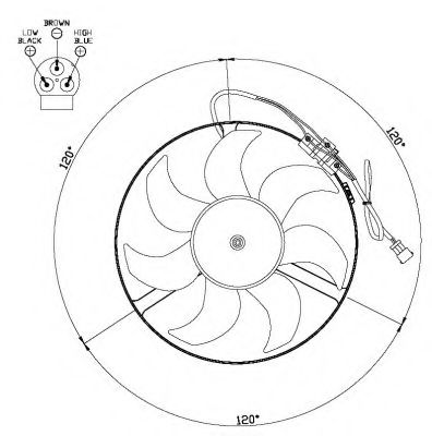 Вентилятор, охлаждение двигателя 4SEASONS 304009