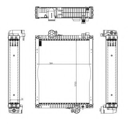 Радиатор, охлаждение двигателя NRF 50585