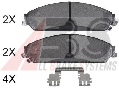 Комплект тормозных колодок, дисковый тормоз A.B.S. 37949 OE