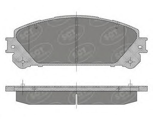 Комплект тормозных колодок, дисковый тормоз SCT Germany SP 473 PR