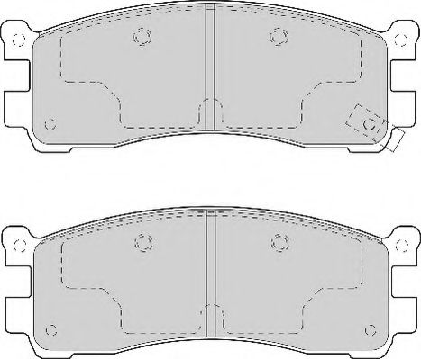 Комплект тормозных колодок, дисковый тормоз NECTO FD6975A