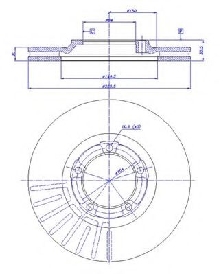 Тормозной диск CAR 54988