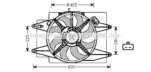 Вентилятор, охлаждение двигателя AVA QUALITY COOLING AL7515