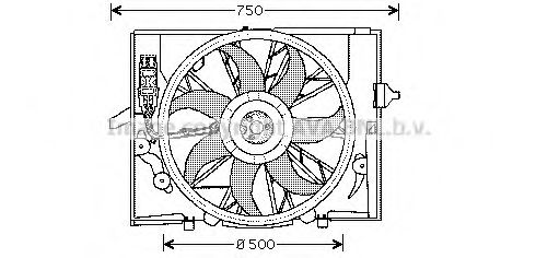 Вентилятор, охлаждение двигателя AVA QUALITY COOLING BW7504