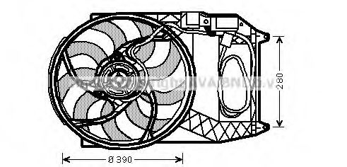 Вентилятор, охлаждение двигателя AVA QUALITY COOLING BW7524