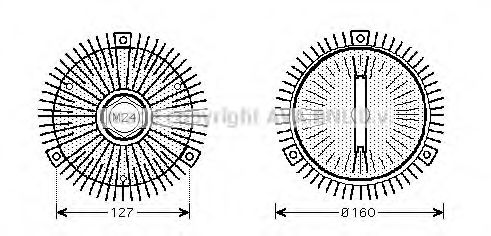 Сцепление, вентилятор радиатора AVA QUALITY COOLING BWC323