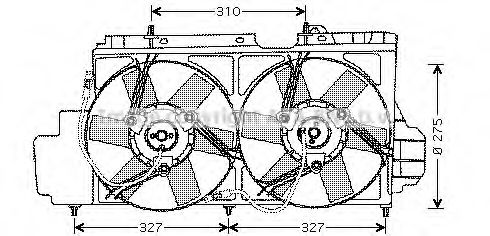 Вентилятор, охлаждение двигателя AVA QUALITY COOLING CN7520