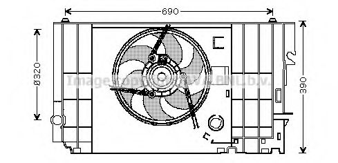 Вентилятор, охлаждение двигателя AVA QUALITY COOLING CN7546