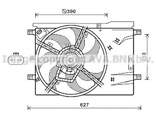 Вентилятор, охлаждение двигателя AVA QUALITY COOLING CN7550