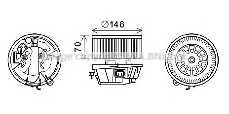 Электродвигатель, вентиляция салона AVA QUALITY COOLING CN8296