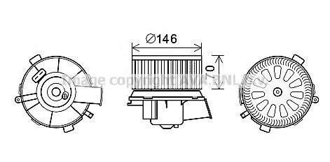 Электродвигатель, вентиляция салона AVA QUALITY COOLING CN8300