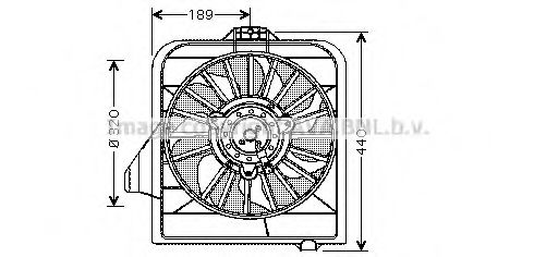 Вентилятор, охлаждение двигателя AVA QUALITY COOLING CR7504