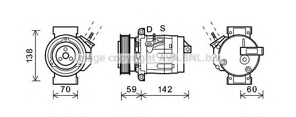 Компрессор, кондиционер AVA QUALITY COOLING CTK035