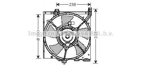 Вентилятор, охлаждение двигателя AVA QUALITY COOLING DN7504