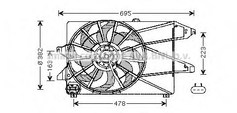 Вентилятор, охлаждение двигателя AVA QUALITY COOLING FD7504