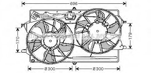 Вентилятор, охлаждение двигателя AVA QUALITY COOLING FD7507