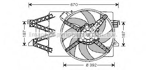 Вентилятор, охлаждение двигателя AVA QUALITY COOLING FD7514