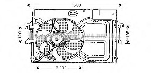 Вентилятор, охлаждение двигателя AVA QUALITY COOLING FD7519