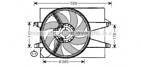 Вентилятор, охлаждение двигателя AVA QUALITY COOLING FD7541