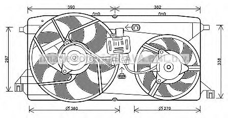 Вентилятор, охлаждение двигателя AVA QUALITY COOLING FD7543