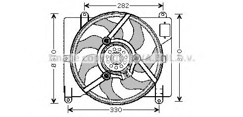 Вентилятор, охлаждение двигателя AVA QUALITY COOLING FT7503