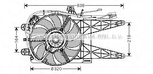 Вентилятор, охлаждение двигателя AVA QUALITY COOLING FT7507