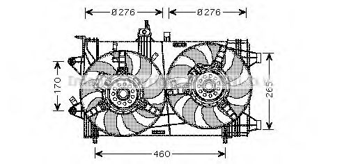 Вентилятор, охлаждение двигателя AVA QUALITY COOLING FT7537