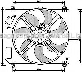 Вентилятор, охлаждение двигателя AVA QUALITY COOLING FT7551