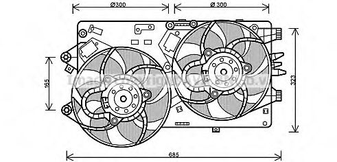 Вентилятор, охлаждение двигателя AVA QUALITY COOLING FT7554