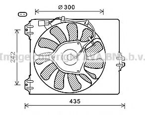 Вентилятор, охлаждение двигателя AVA QUALITY COOLING FT7590