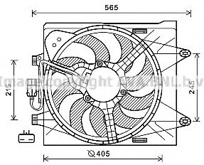 Вентилятор, охлаждение двигателя AVA QUALITY COOLING FT7604