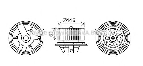 Электродвигатель, вентиляция салона AVA QUALITY COOLING FT8428