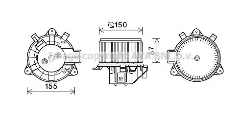 Электродвигатель, вентиляция салона AVA QUALITY COOLING FT8429