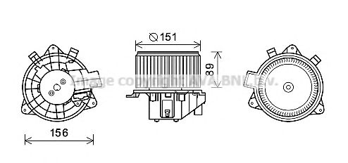 Электродвигатель, вентиляция салона AVA QUALITY COOLING FT8439