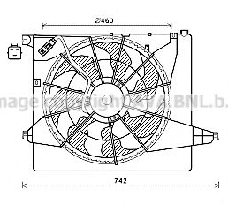 Вентилятор, охлаждение двигателя AVA QUALITY COOLING HY7561