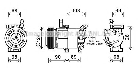 Компрессор, кондиционер AVA QUALITY COOLING HYK382
