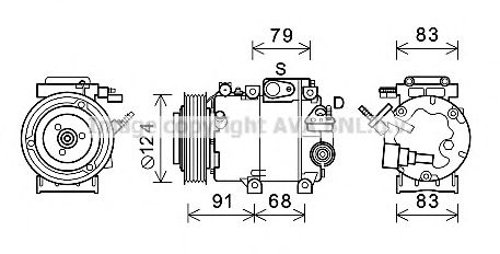 Компрессор, кондиционер AVA QUALITY COOLING HYK383