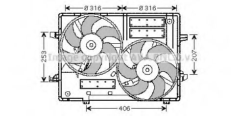 Вентилятор, охлаждение двигателя AVA QUALITY COOLING JR7501