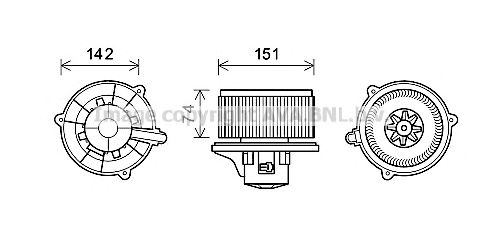 Электродвигатель, вентиляция салона AVA QUALITY COOLING KA8224