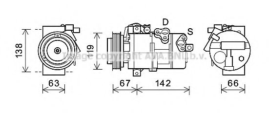 Компрессор, кондиционер AVA QUALITY COOLING KAK216