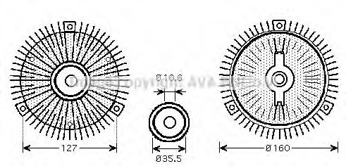 Сцепление, вентилятор радиатора AVA QUALITY COOLING MSC416