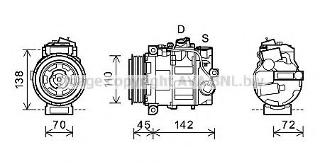 Компрессор, кондиционер AVA QUALITY COOLING MSK585