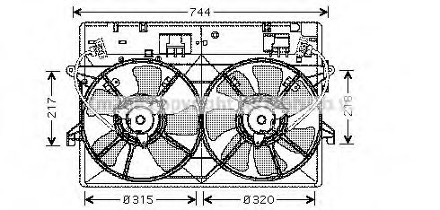 Вентилятор, охлаждение двигателя AVA QUALITY COOLING MZ7524