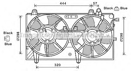 Вентилятор, охлаждение двигателя AVA QUALITY COOLING MZ7544